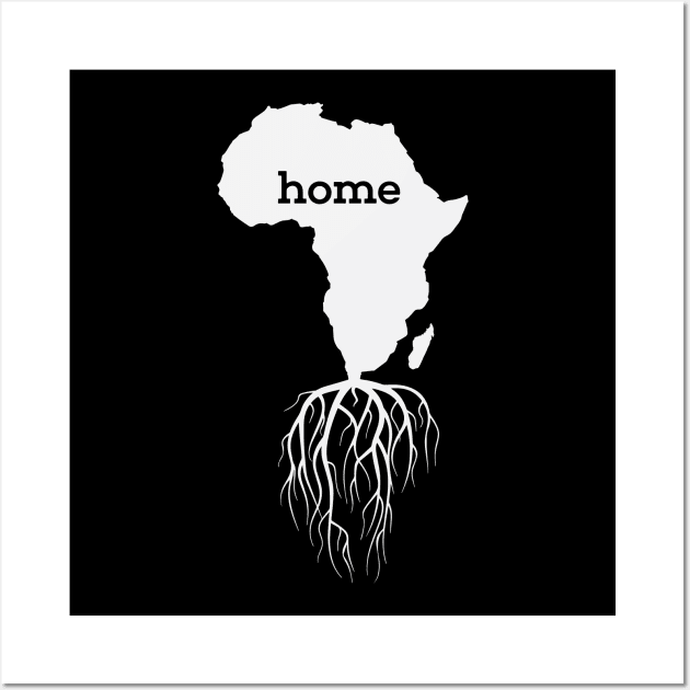 Black History Month BLM, Home Africa Map With African Roots Wall Art by Charaf Eddine